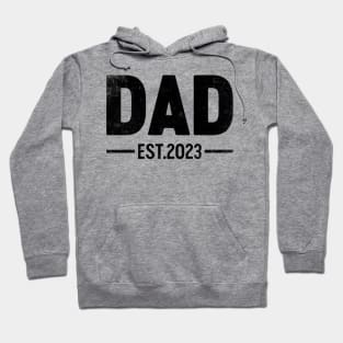 Dad Est 2023 (Black) Funny Father's Day Hoodie